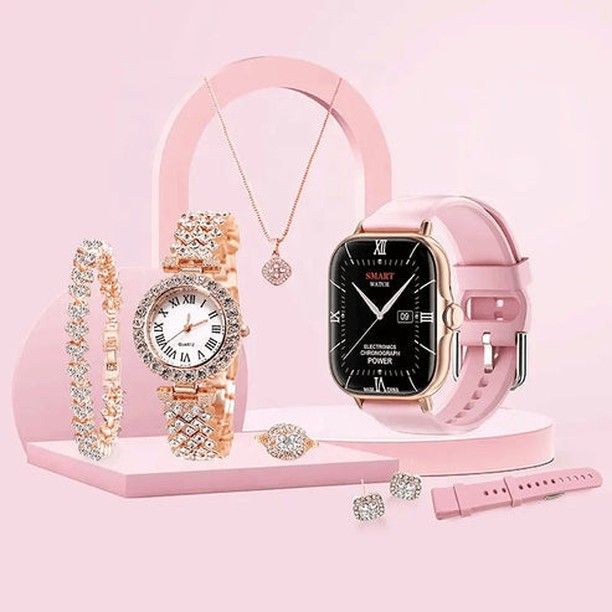 A58 Plus 6-in-1 Smartwatch Set®  .‏A58 Plus مجموعة ساعة ذكية 6 في 1
