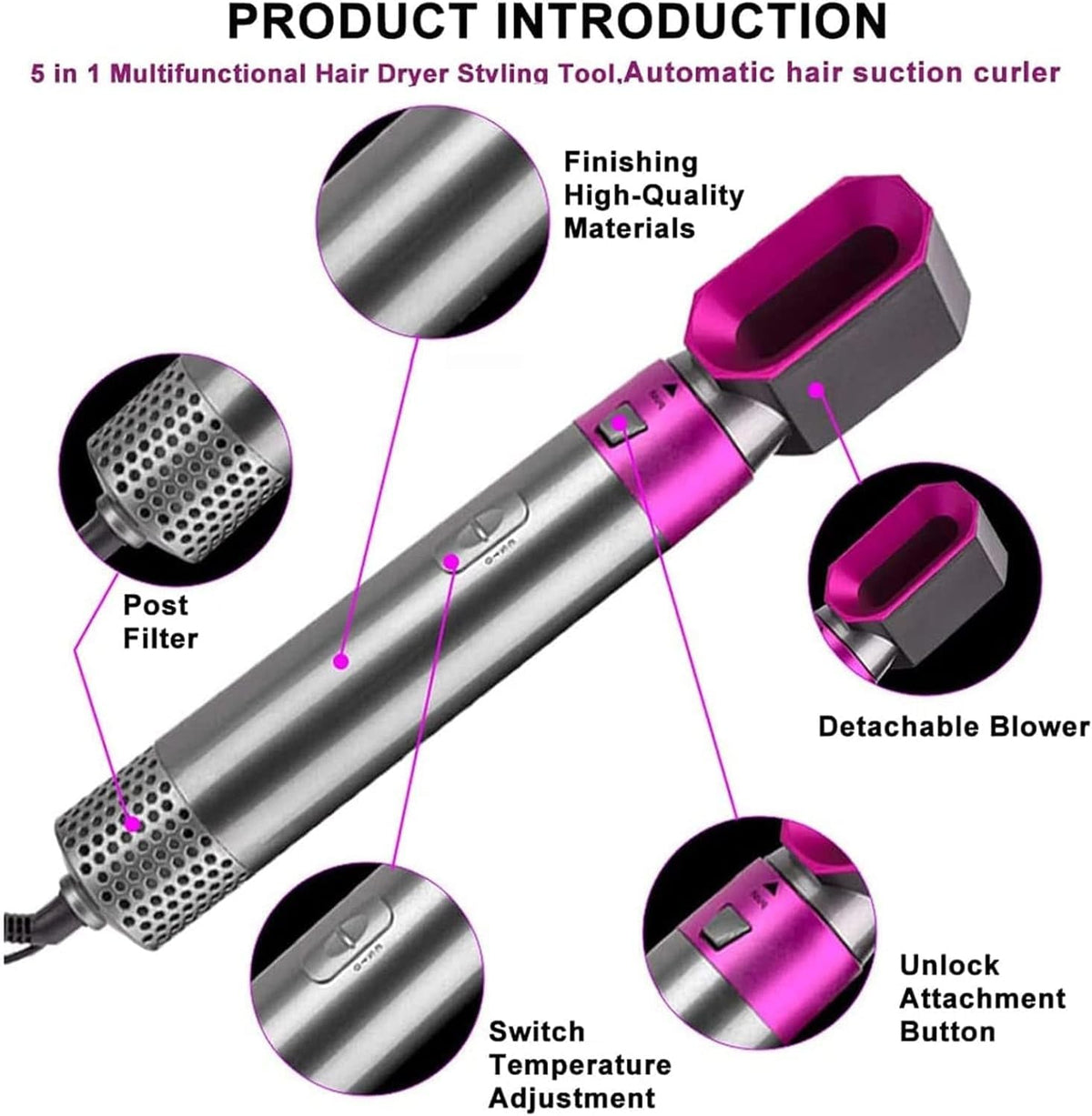 Hot Hair Brush 5 in 1® – فرشاة الشعر الساخنة 5 في 1