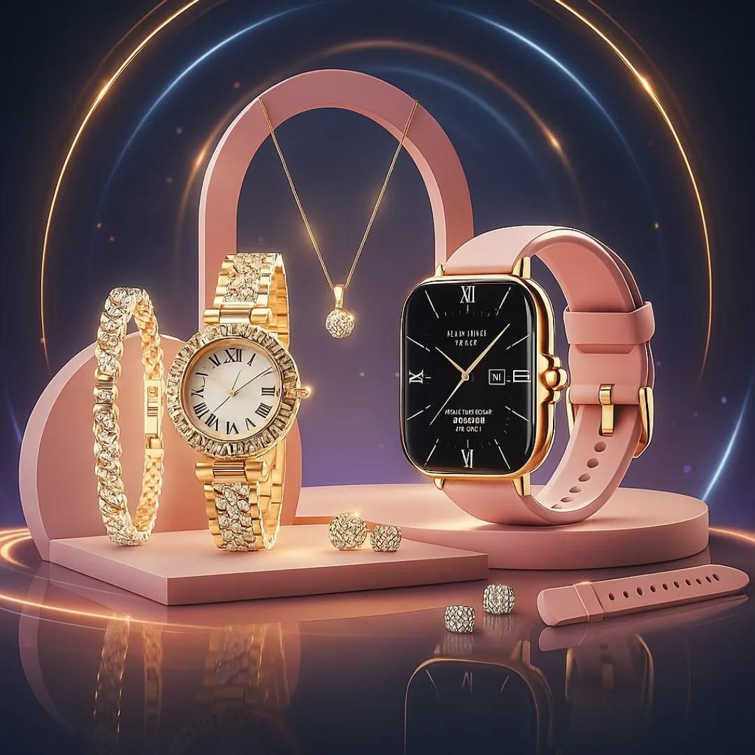 A58 Plus 6-in-1 Smartwatch Set®  .‏A58 Plus مجموعة ساعة ذكية 6 في 1