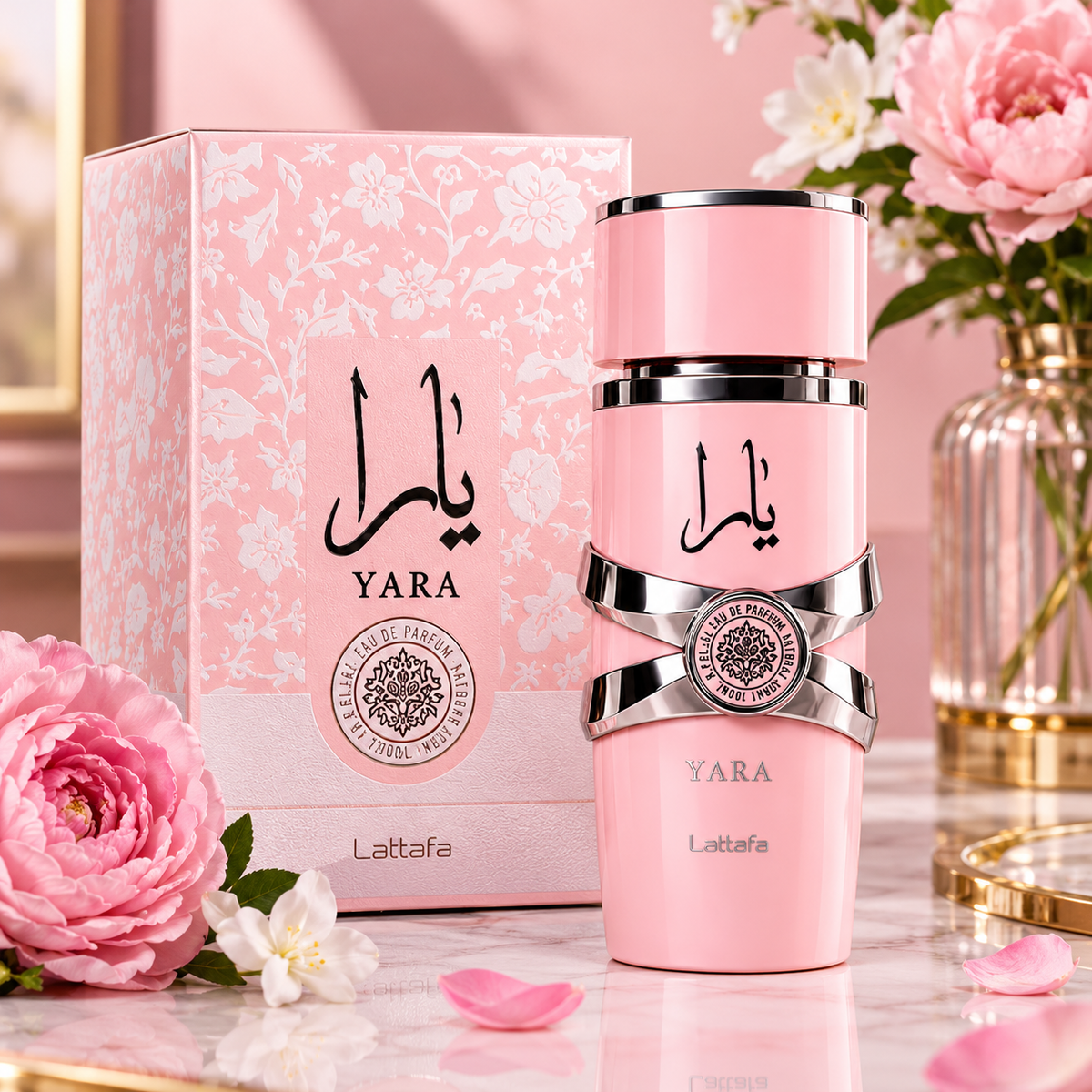 Lattafa Yara - Vanilla, Gourmand, Fruity, Floral - Eau de Parfum Long-Lasting Fragrance for Women, 3.40 Ounce / 100 ml